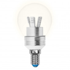 Лампа светодиодная (08007) Uniel E14 5W 3000K прозрачная LED-G45P-5W/WW/E14/CL ALC02SL