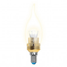 Лампа светодиодная (10059) Uniel E14 5W 3000K прозрачная LED-CW37P-5W/WW/E14/CL ALC02GD